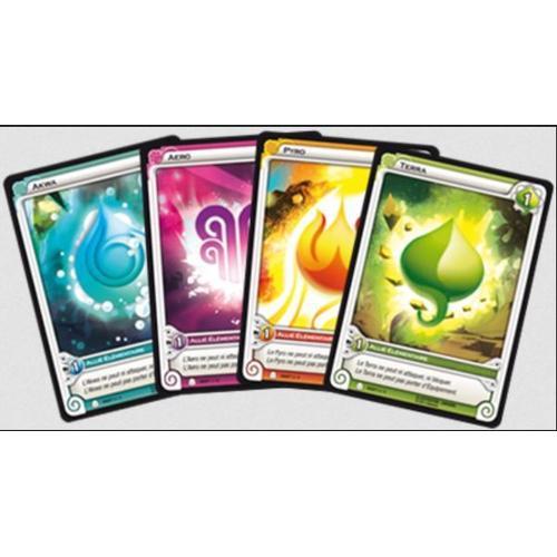 Lot Des 4 Alliés Élementaires Wakfu (Cartes Promo Otomaï) - Pyro, Terra, Aéro, Akwa