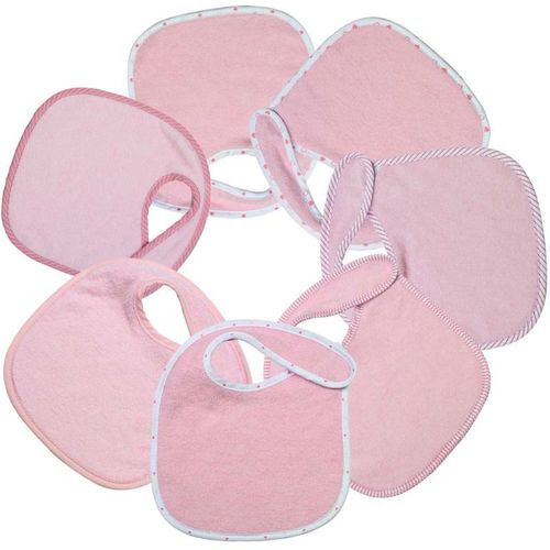 Lot De 7 Bavoirs Naissance - Rose - Trois Kilos Sept