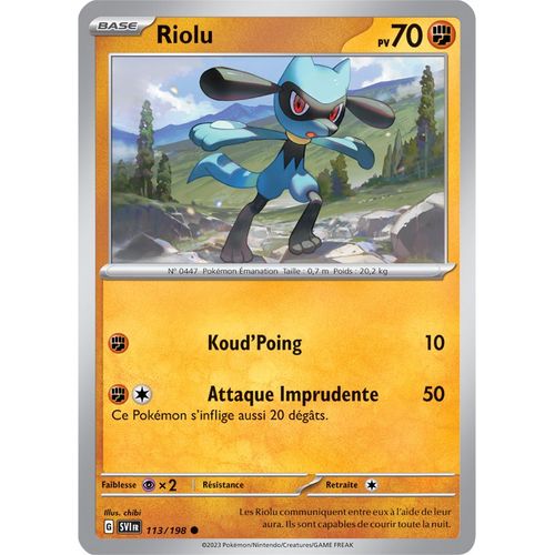 Riolu - 113/198 - Ecarlate Et Violet