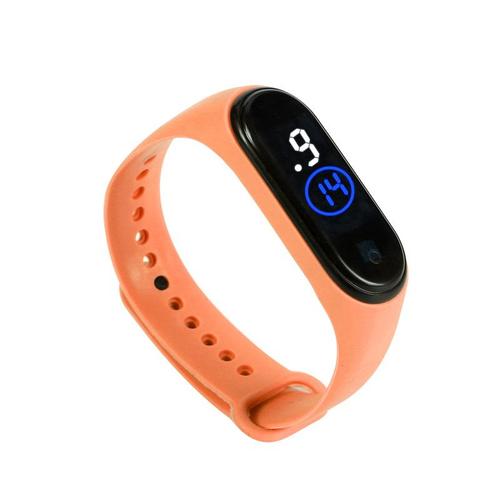 Bleu L Orange Montre-Bracelet De Sport Étanche Pour Enfants, Montre Tactile Led Pour Fille, Horloge Numérique Pour Écoliers Et Femmes