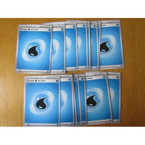 Lot De 15 Cartes Energies Pokémon Eau (Version 2023)