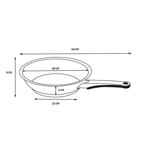 Ecovitam ? Poêle Inox 18/10 ? Diamètre 28cm ? Tous Feux Dont Induction ? Fabriqué En Italie