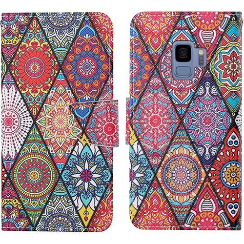 Coque Pour Samsung Galaxy S9, Coque En Cuir Pu Pour Samsung S9, Housse En Cuir Pu Galaxy S9, Magnétique Etui Housse De Protection Pour Samsung S9 Etui Portefeuille Galaxy S9 Totem 1