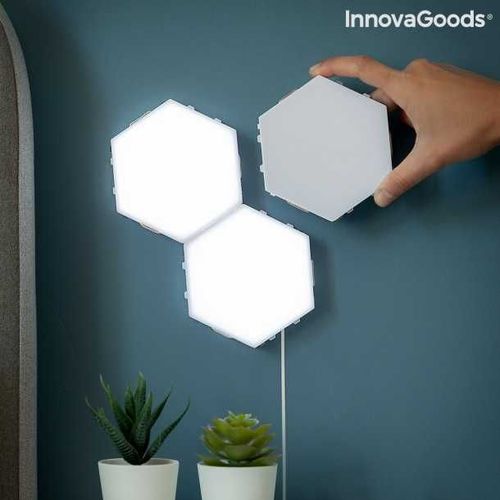 Ensemble De Panneaux Led Modulaires Magnétiques Et Tactiles Tilight Innovagoods (Pack De 3)