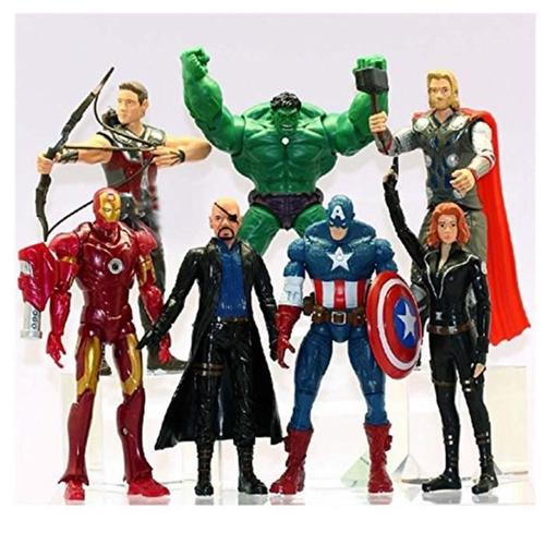 Poupées Marvel The Avengers 7 Figurines Cadeau D'anniversaire De L'enfant Fes96561