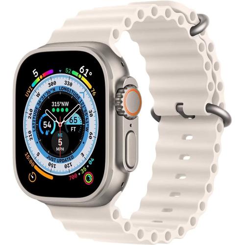 Bracelet En Silicone Compatible Avec Apple Watch Ultra 49mm 45mm 44mm,Bracelet De Sport Pour Iwatch Series Ultra 8 7 6 5 4 Se,49/45/44mm Beige