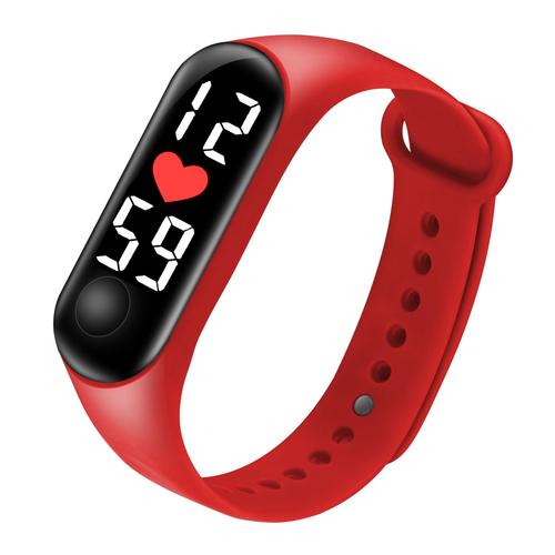 H Montre-Bracelet De Sport Pour Enfants, Étanche, Électrique, Led, Numérique, Gelée De Silicone, Pour Adolescents, Garçons Et Filles