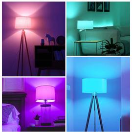 Ampoule LED RGB E27, AC 85-265V, lampe intelligente avec télécommande IR,  RGBW