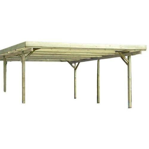 Carport En Bois Couverture Pvc Basic Double