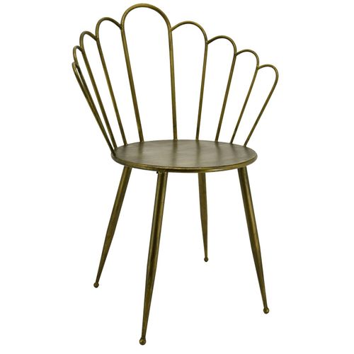 Chaise En Métal Doré Antique Gatsby