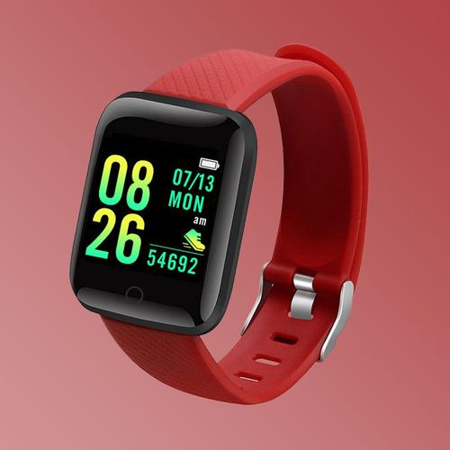 Rouge Montre bracelet lectronique tanche en silicone pour