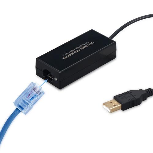 Convient pour Adaptateur de connexion Lan Ethernet USB filaire carte réseau  100Mbps (100M) USB 2.0 pour Console nintendo Switch/Wii/Wi iU Jack RJ-45
