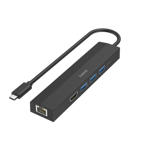 Hub USB-C, multiport, 6 ports, 3 USB-A, USB-C, HDMI?, LAN/Ethernet