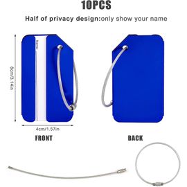 Lot De 6 étiquettes De Bagage En Aluminium