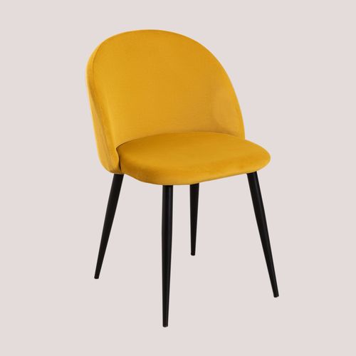 Chaise De Salle À Manger En Velours Kana Noir