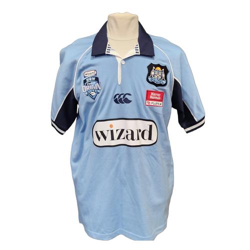 Maillot Rugby Vintage States Of Origin Nsw Blues 2003 Home