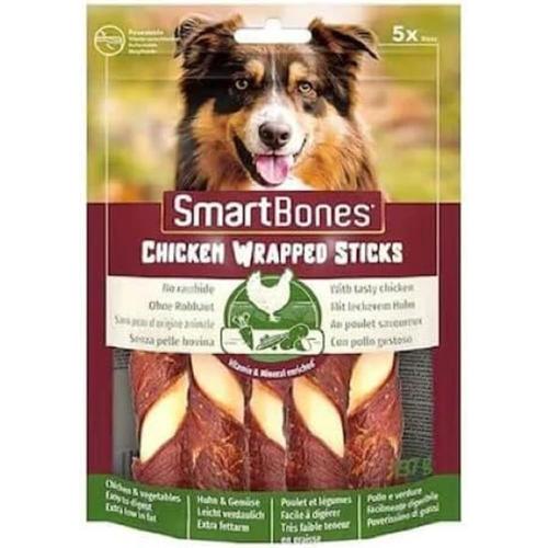 Smartbones Wrapped Sticks Au Poulet - 5 Bâtonnets Mâcher Sans Peau D Origine Animale Pour Chien Adulte De Toutes Tailles - Tr S Faible Teneur En Mati Res Grasses - Enrichi En Vitamines En Minéraux