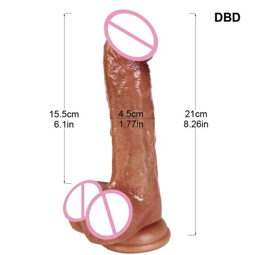 Jdb - Godemiché Réaliste Xxl De 12.6 Pouces, Avec Une Puissante Aspiration, Pénis Cuprealiste, Jouet Sexuel Flexible, Point G, Avec Tige Incurvée Et Boule