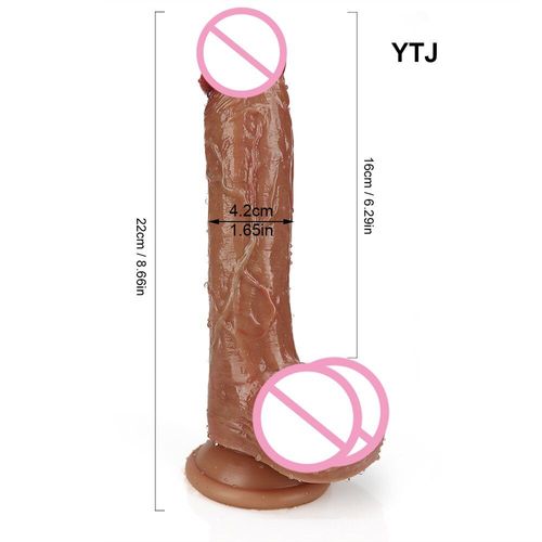Ytj - Godemiché Réaliste Xxl De 12.6 Pouces, Avec Une Puissante Aspiration, Pénis Cuprealiste, Jouet Sexuel Flexible, Point G, Avec Tige Incurvée Et Boule