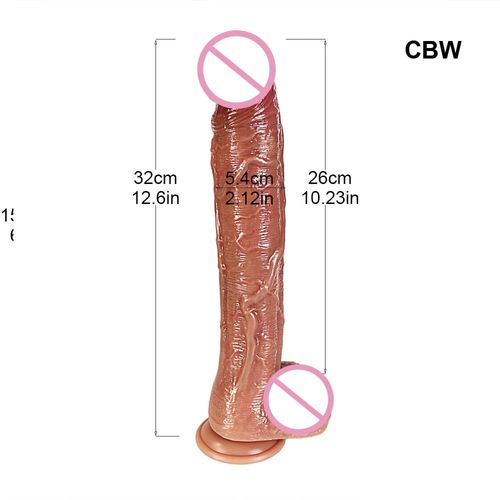 Cbw - Godemiché Réaliste Xxl De 12.6 Pouces, Avec Une Puissante Aspiration, Pénis Cuprealiste, Jouet Sexuel Flexible, Point G, Avec Tige Incurvée Et Boule