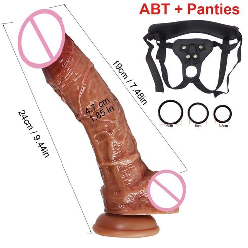 Abt Avec Culotte - Godemiché Réaliste Xxl De 12.6 Pouces, Avec Une Puissante Aspiration, Pénis Cuprealiste, Jouet Sexuel Flexible, Point G, Avec Tige Incurvée Et Boule