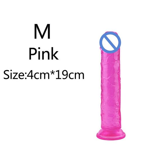 Rose-M - 3,5 Cm - Godemichet Gode Ceinture Sexeuel Pour Homme Femme Nue Pornographie Gode Énorme Godemiché Translucide Réaliste Avec Ventouse Pour Homme Et Femme, Jouet Sexuel En Gelée, Grand Pénis, Vagin, Fesses, Plug Anal, Sex Shop