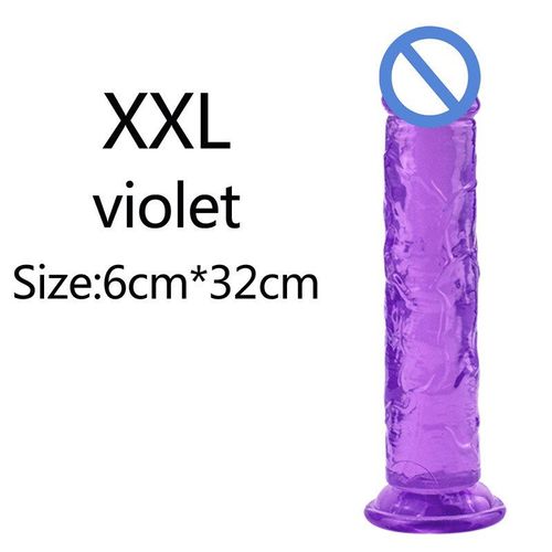 Violet-Xxl - 3,5 Cm - Godemichet Gode Ceinture Sexeuel Pour Homme Femme Nue Pornographie Gode Énorme Godemiché Translucide Réaliste Avec Ventouse Pour Homme Et Femme, Jouet Sexuel En Gelée, Grand Pénis, Vagin, Fesses, Plug Anal, Sex Shop