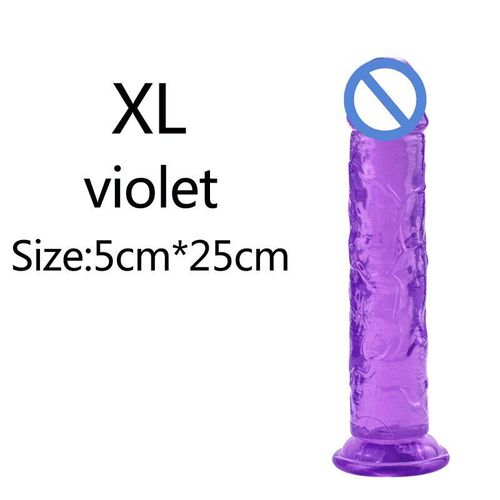 Violet-Xl - 3,5 Cm - Godemichet Gode Ceinture Sexeuel Pour Homme Femme Nue Pornographie Gode Énorme Godemiché Translucide Réaliste Avec Ventouse Pour Homme Et Femme, Jouet Sexuel En Gelée, Grand Pénis, Vagin, Fesses, Plug Anal, Sex Shop