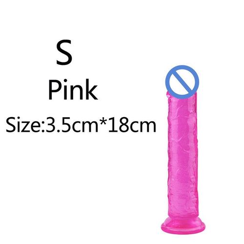 Rose-S - 3,5 Cm - Godemichet Gode Ceinture Sexeuel Pour Homme Femme Nue Pornographie Gode Énorme Godemiché Translucide Réaliste Avec Ventouse Pour Homme Et Femme, Jouet Sexuel En Gelée, Grand Pénis, Vagin, Fesses, Plug Anal, Sex Shop
