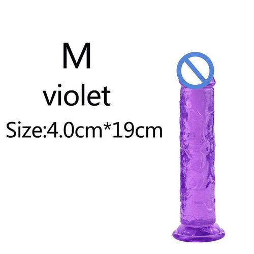 Violet-M - 3,5 Cm - Godemichet Gode Ceinture Sexeuel Pour Homme Femme Nue Pornographie Gode Énorme Godemiché Translucide Réaliste Avec Ventouse Pour Homme Et Femme, Jouet Sexuel En Gelée, Grand Pénis, Vagin, Fesses, Plug Anal, Sex Shop