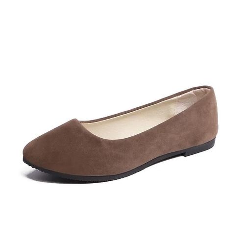 Chaussures Plates À Enfiler Pour Femmes,Mocassins Noirs,Faux Daim,Ballerines Pour Dames,Grande Taille 35-43,Document Bonbon,Chaussures Bateau,539