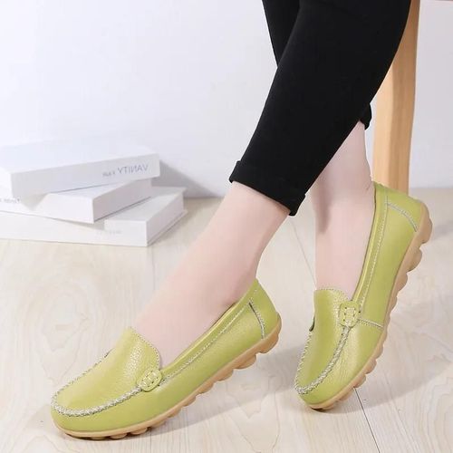 Chaussures Bateau Souples En Cuir Group Pour Femme,Mocassins Plats,Semelle Robuste Antidérapante,Grande Taille 35-44