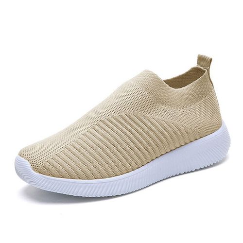 Baskets À Plateforme En Maille Respirante Pour Femmes,Chaussures De Course Décontractées Et Souples,En Tricot,Plates,Grande Taille 46