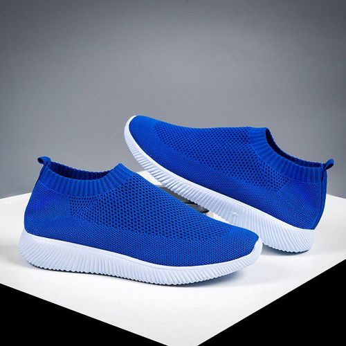 Baskets À Plateforme En Maille Respirante Pour Femmes,Chaussures De Course Décontractées Et Souples,En Tricot,Plates,Grande Taille 46