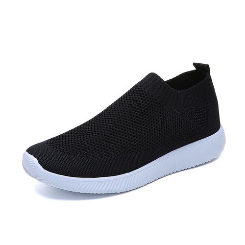 Baskets À Plateforme En Maille Respirante Pour Femmes,Chaussures De Course Décontractées Et Souples,En Tricot,Plates,Grande Taille 46