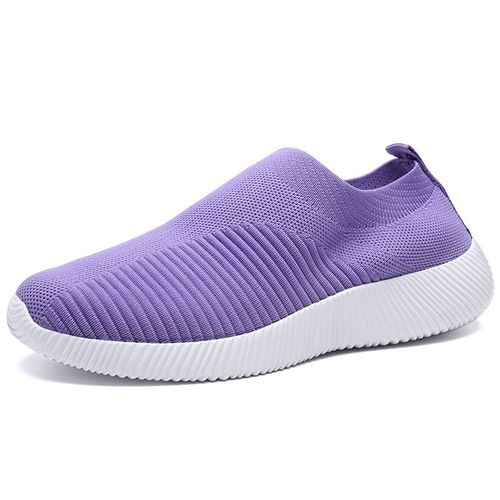 Baskets À Plateforme En Maille Respirante Pour Femmes,Chaussures De Course Décontractées Et Souples,En Tricot,Plates,Grande Taille 46