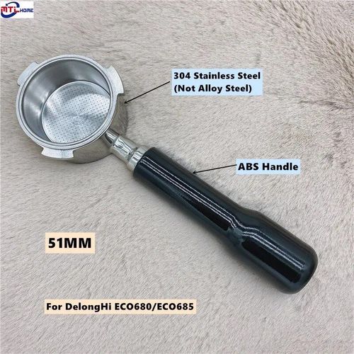 Mir d'affûtage de filtre à café sans fond,remplacement pour Delonghi Dedica EC680,EC685,accessoires Brista,51mm - Type 3 nails ABS handle