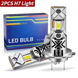 2 Pièces Led H7 - Ampoule À Diode Blanche Canbus No Brave Pour Dacia Duster, Lampe De Course De Conduite Automobile, Lumières De Sauna, 12v, 2x, H7, 2010 - 2021