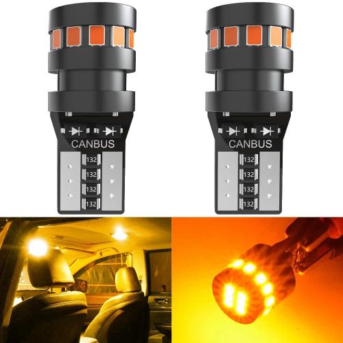 Orange - Ampoule Led Canbus No Brave, Éclairage Latéral Intérieur De Voiture, Lampe De Plaque De Planificateur, Super Lumineux, Auto, Orange, Rouge, 2x, T10, W5w, 194, 168, 5w5, 12v, Dc