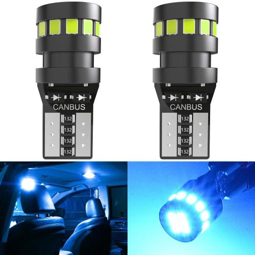 Glace Bleue - Ampoule Led Canbus No Brave, Éclairage Latéral Intérieur De Voiture, Lampe De Plaque De Planificateur, Super Lumineux, Auto, Orange, Rouge, 2x, T10, W5w, 194, 168, 5w5, 12v, Dc