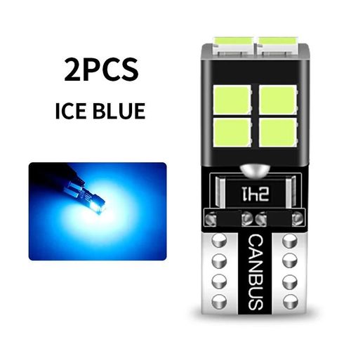 Glace Bleue - Ampoule De Feu De Stationnement Led, Feu De Dégagement, W5w, T10, 194 Canbus, Vw Golf 3, 4, 5, 6, Uy3, Uy4, Uy5 Plus, Uy6, Eos, 2006-2015, Fox, 2003-2014, 2 Pièces