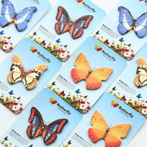 Étiquette Autocollante En Forme De Papillon, 2 Pièces/Lot, Papeterie Kawaii, Signet, Drapeaux, Fournitures Scolaires, Décoration De Manuel