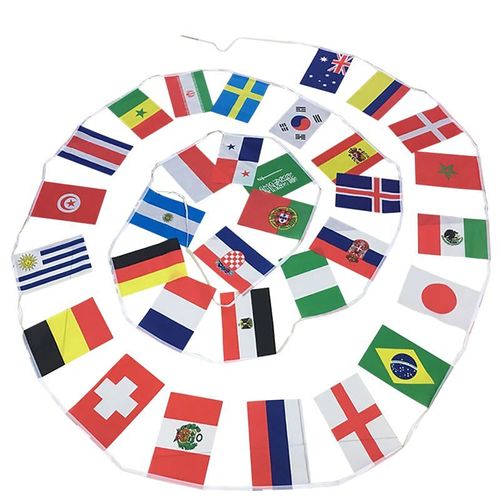 Bannière Drapeau Chaîne 21st Russie Football 32 Équipes Drapeaux Nationaux 20x30cm