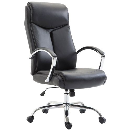 Fauteuil De Bureau En Synthétique Noir Réglable Bur10259