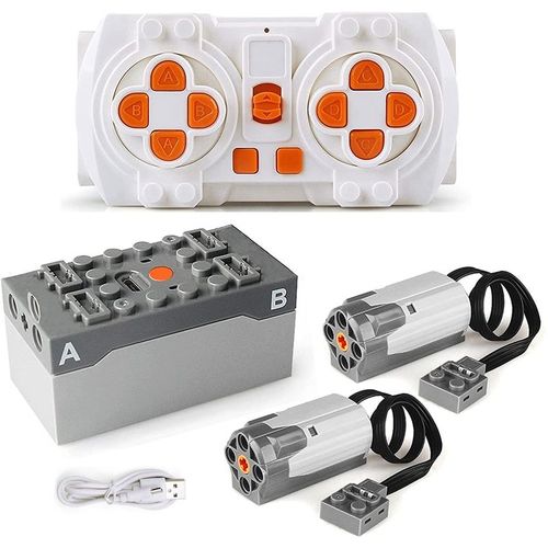 1set Fonction Puissance Moteur App Télécommande Programmation 2 Meduim Moteur Ensemble Bricolage Bloc De Construction Créatif Pour Les Enfants