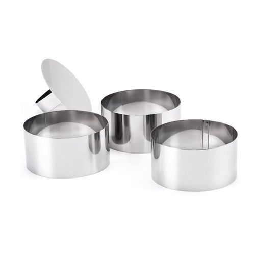 Coupe-Pâtes Rond En Acier Inoxydable, Avec Anneaux Presseurs Pour Gâteaux, Coupe-Pâtisserie