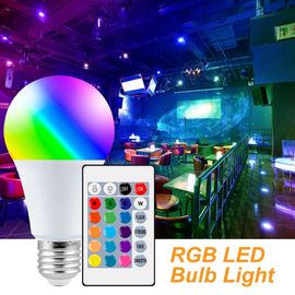 Ampoule Led E27 Néon Avec Télécommande, Couleur Changeante, Lumière D'ambiance, Pour La Maison, Les Vacances