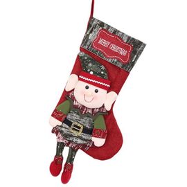 Pendentif De Noël Père Noël Pingouin Hibou Elfe Bas De Noël Artisanat Pour Arbre De Noël Firplace Fournitures De Décoration Familiale