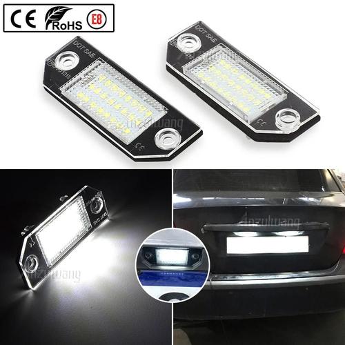 Lumière Blanche De Plaque De Planificateur De Led, Fitfor Ford Focus C-Max I 03-07 Mk2 03-08, Ampoule De Lampe De Plaque D'immatriculation Led, 2 Pièces, 12v