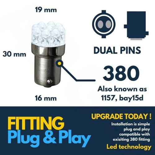 1157 Bay15d Jaune - 1 Pc - Projecteurs Multifonctionnels Pour Voiture, Plug And Play, Durabilité Pratique, Fournitures De Voiture, Enquêter Arrière, Accessoires De Voiture, 1w, Dc 12v
